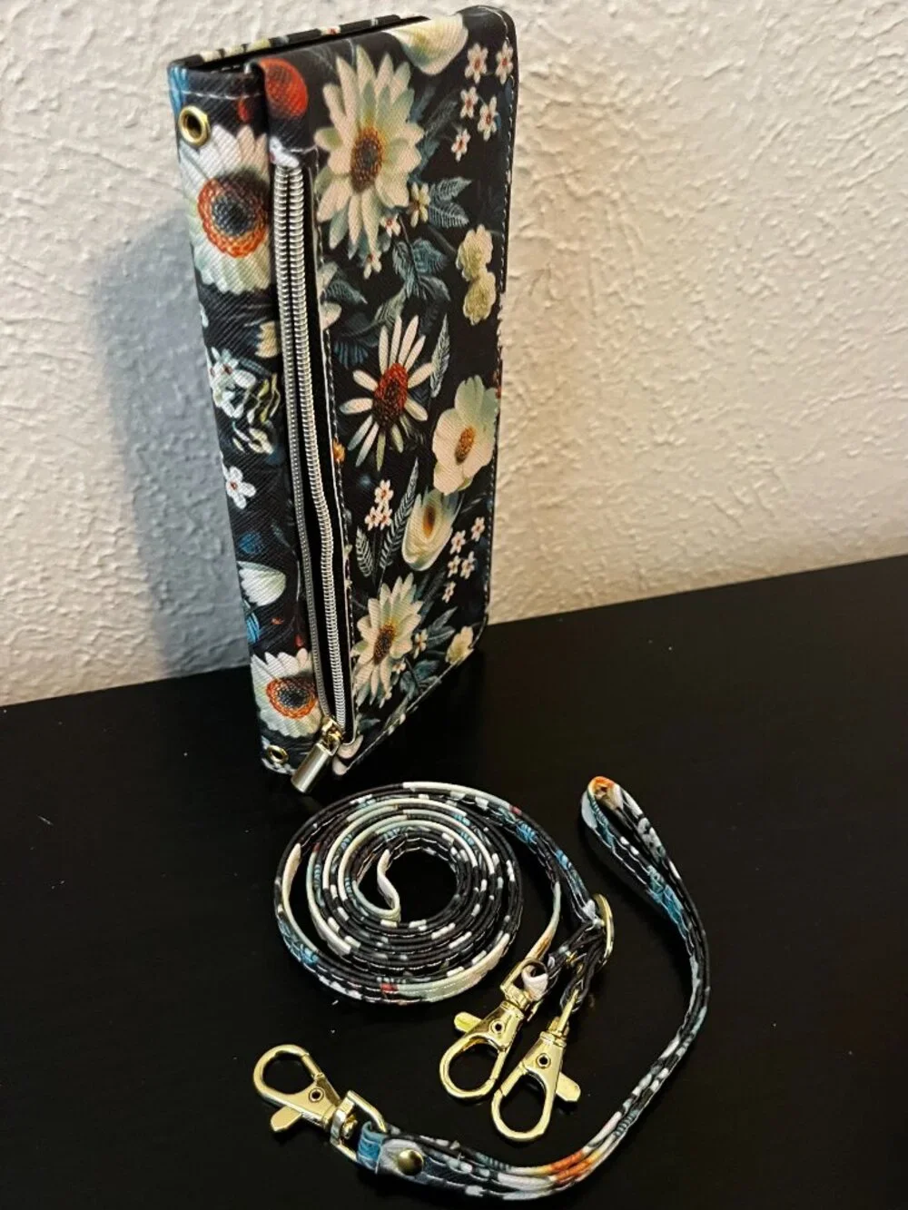 NEW Flower Leather Crossbody Wallet Case Purse for Samsung Galaxy Z